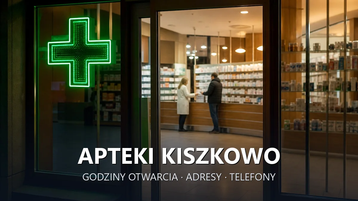 Apteki Kiszkowo, powiat gnieźnieński - adresy, telefony, godziny otwarcia