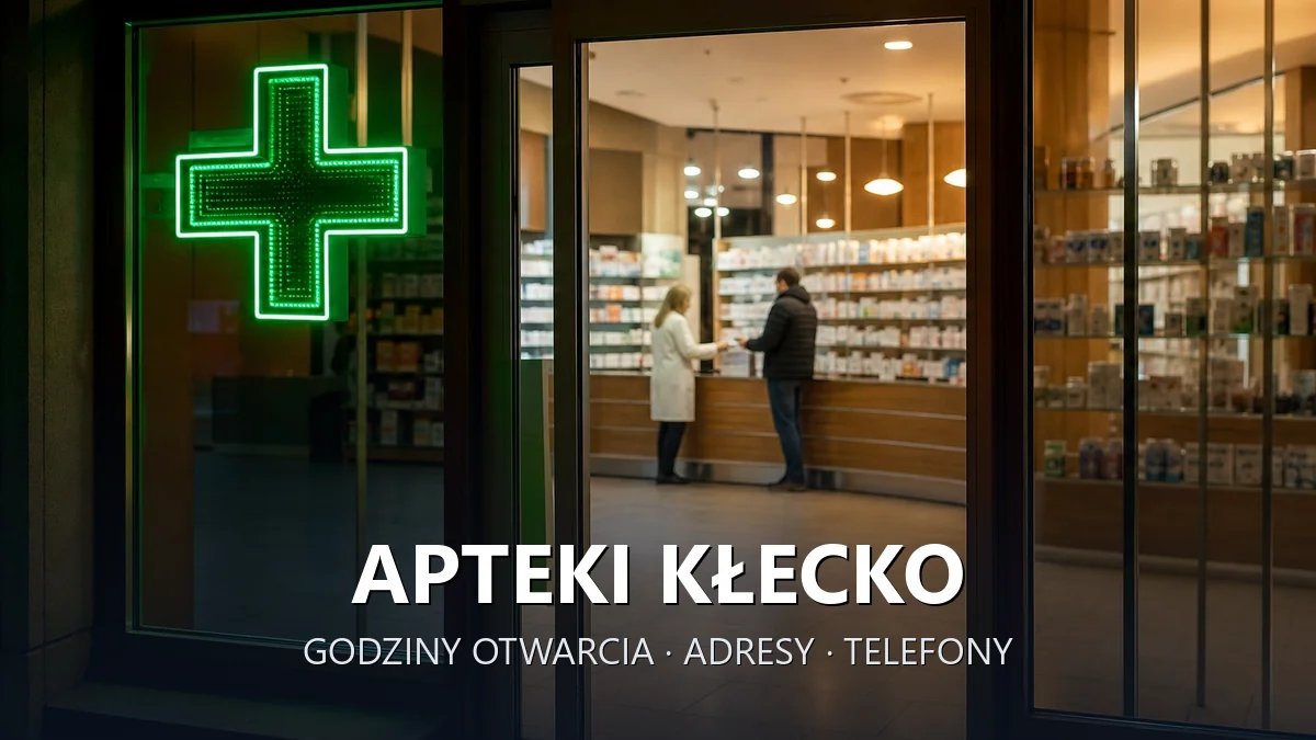 Apteki Kłecko, powiat gnieźnieński - adresy, telefony, godziny otwarcia