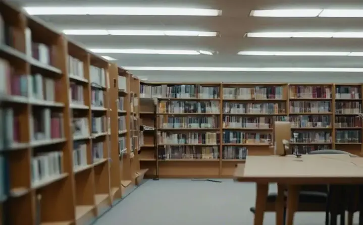 Biblioteka przemieniła salę w Krainę Pani Zimy - książki, papierowy śnieg i ruch