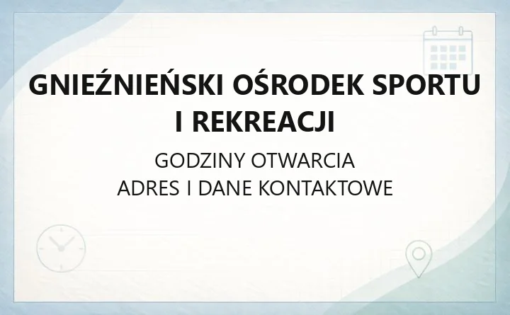Gnieźnieński Ośrodek Sportu i Rekreacji - kontakt, basen, szkółki i obiekty sportowe