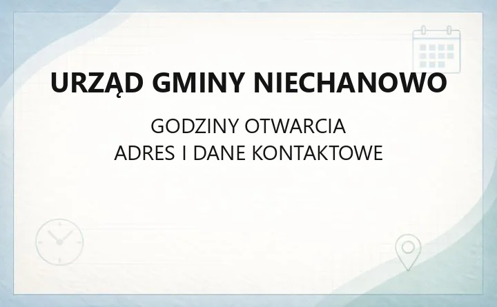 Urząd Gminy Niechanowo - kontakt, adres, e-usługi i awarie wod-kan