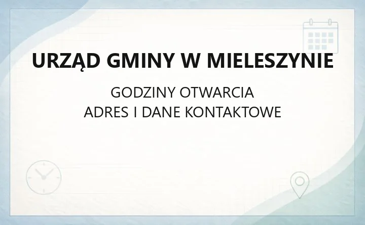 Urząd Gminy w Mieleszynie - kontakt, wydziały, godziny, e-doręczenia