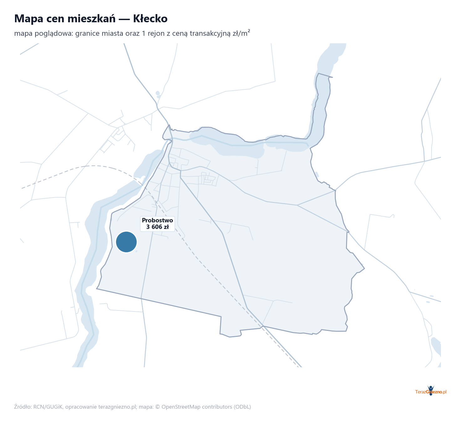 Mapa cen mieszkań - Kłecko