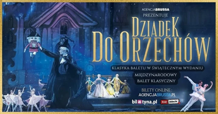 Grafika promocyjna wydarzenia Dziadek do Orzechów — balet w Gnieźnie