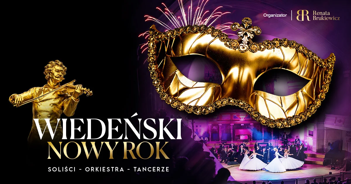 Grafika promocyjna wydarzenia Gala Noworoczna Wiedeński Nowy Rok 2027 w Gnieźnie