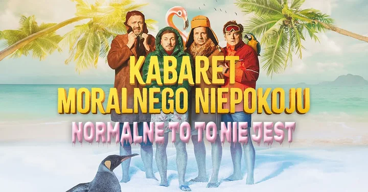 Grafika promocyjna wydarzenia Kabaret Moralnego Niepokoju — „Normalne to to nie jest” w Gnieźnie