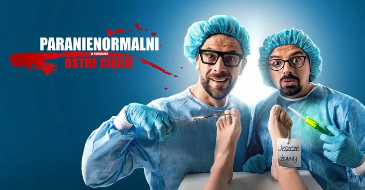 Grafika promocyjna wydarzenia Kabaret Paranienormalni w Gnieźnie — „Ostre Cięcie”