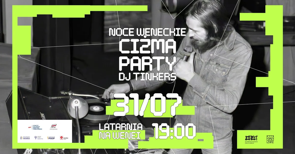 Grafika promocyjna wydarzenia NOCE WENECKIE: Ciżma Party – taneczny powrót