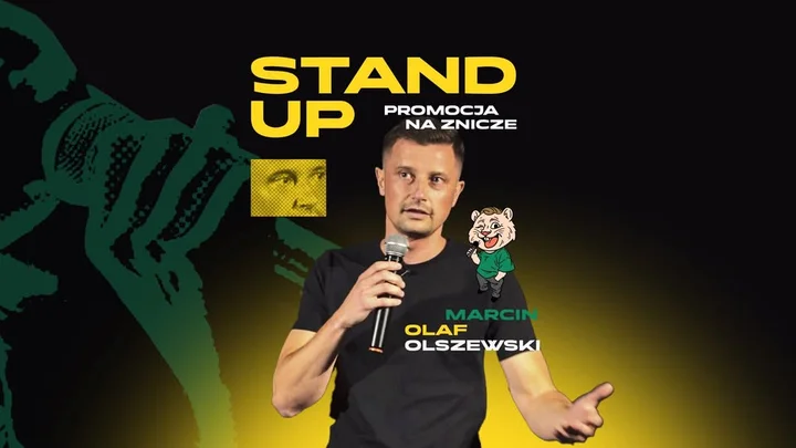 Grafika promocyjna wydarzenia Olaf Stand-up - Promocja na znicze w Gnieźnie