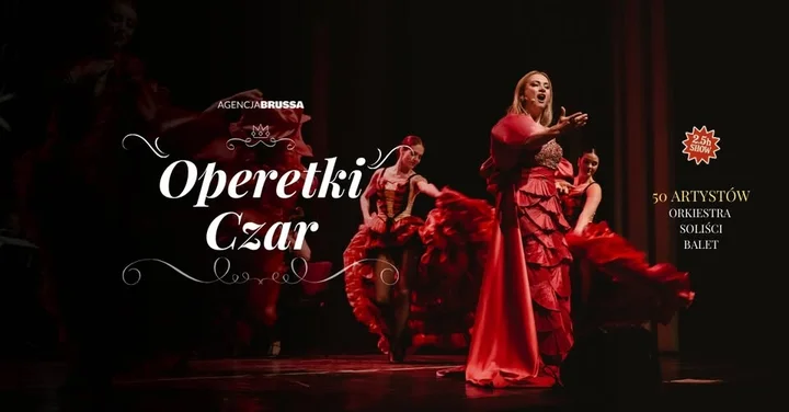 Grafika promocyjna wydarzenia Operetki Czar — Koncert Noworoczny w Gnieźnie