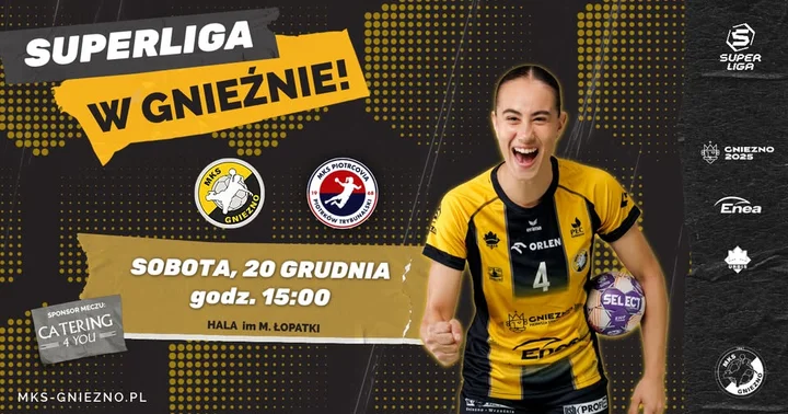 Grafika promocyjna wydarzenia Ostatni domowy mecz 2025: Enea MKS Gniezno – MKS Piotrcovia Piotrków Trybunalski