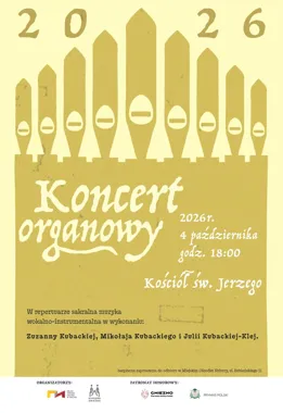 Grafika promocyjna wydarzenia Koncert organowy w kościele św. Jerzego