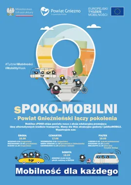 Grafika promocyjna wydarzenia sPOKO-MOBILNI – powiat gnieźnieński łączy pokolenia