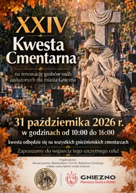 Grafika promocyjna wydarzenia XXIV Kwesta Cmentarna