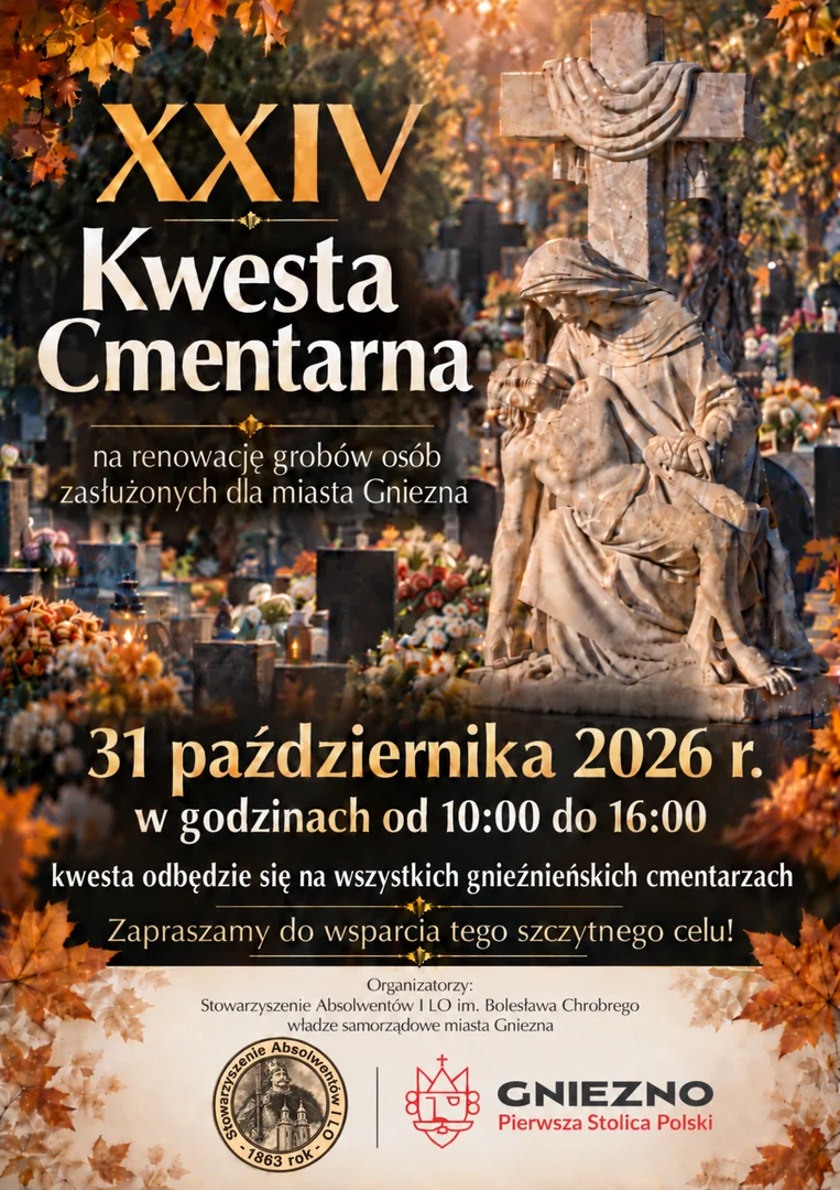 Grafika promocyjna wydarzenia XXIV Kwesta Cmentarna