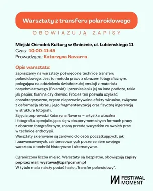 W MOK w Gnieźnie polaroid zamieni się w eksperyment z obrazem