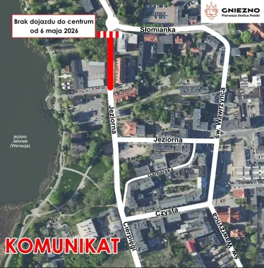 Jeziorna zamknięta na miesiące. W Gnieźnie ruszają duże objazdy