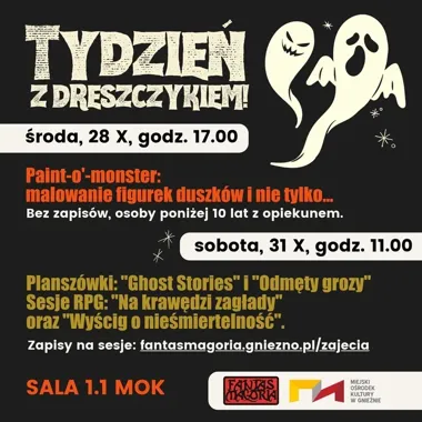 Grafika promocyjna wydarzenia Fantasmagoria przygotowała Tydzień z dreszczykiem