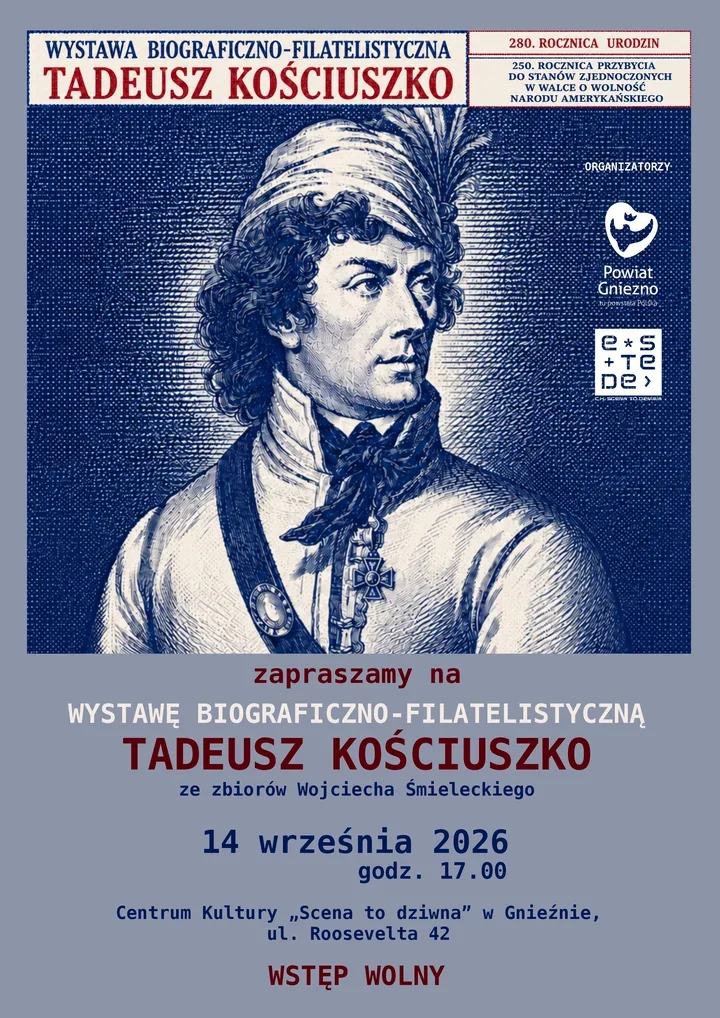 Kościuszko na znaczkach z całego świata. Wystawa w Gnieźnie