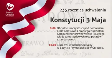 Obchody Konstytucji 3 Maja w Gnieźnie zaczną się przy pomniku Chrobrego