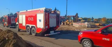 Koparka uszkodziła gazociąg w Gnieźnie. Ewakuowano 10 osób