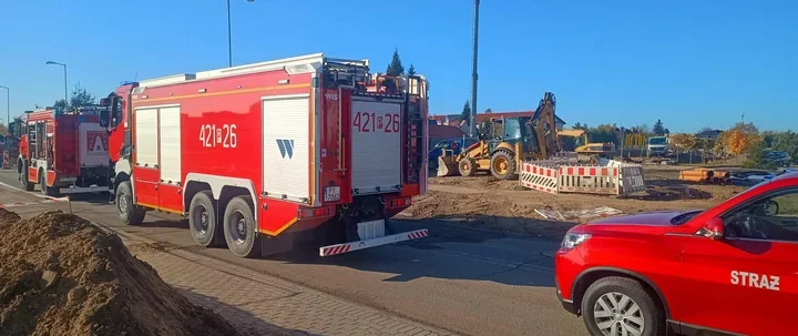 Koparka uszkodziła gazociąg w Gnieźnie. Ewakuowano 10 osób